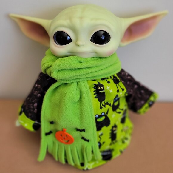 Halloween Monsters 2pc. Outfit & Scarf set for 11" Mattel Child Grogu Yoda dolls - Picture 2 of 5